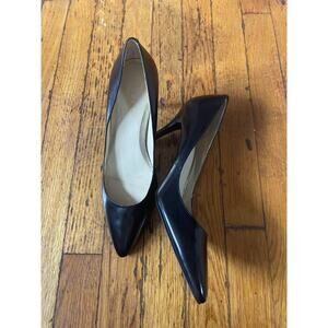 Lauren Ralph Lauren Women's Blk Leather Classic Stiletto Pointed Toe Pumps Sz 9M